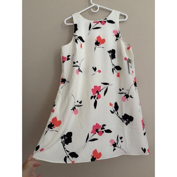 Lauren Ralph Lauren Floral Printed Sleeveless Shift Dress in Cream Size 16 - Picture 3 of 12